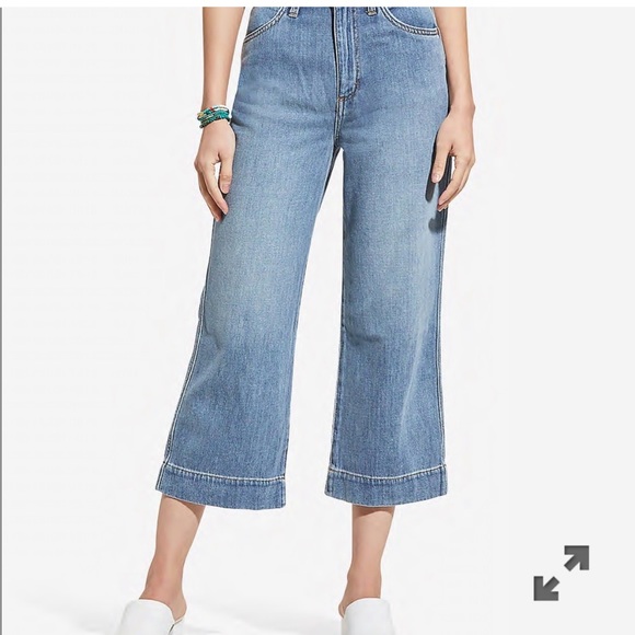 Wrangler Wide Leg Crop Culotte Jeans Womens Size 29x24 - Picture 2 of 6